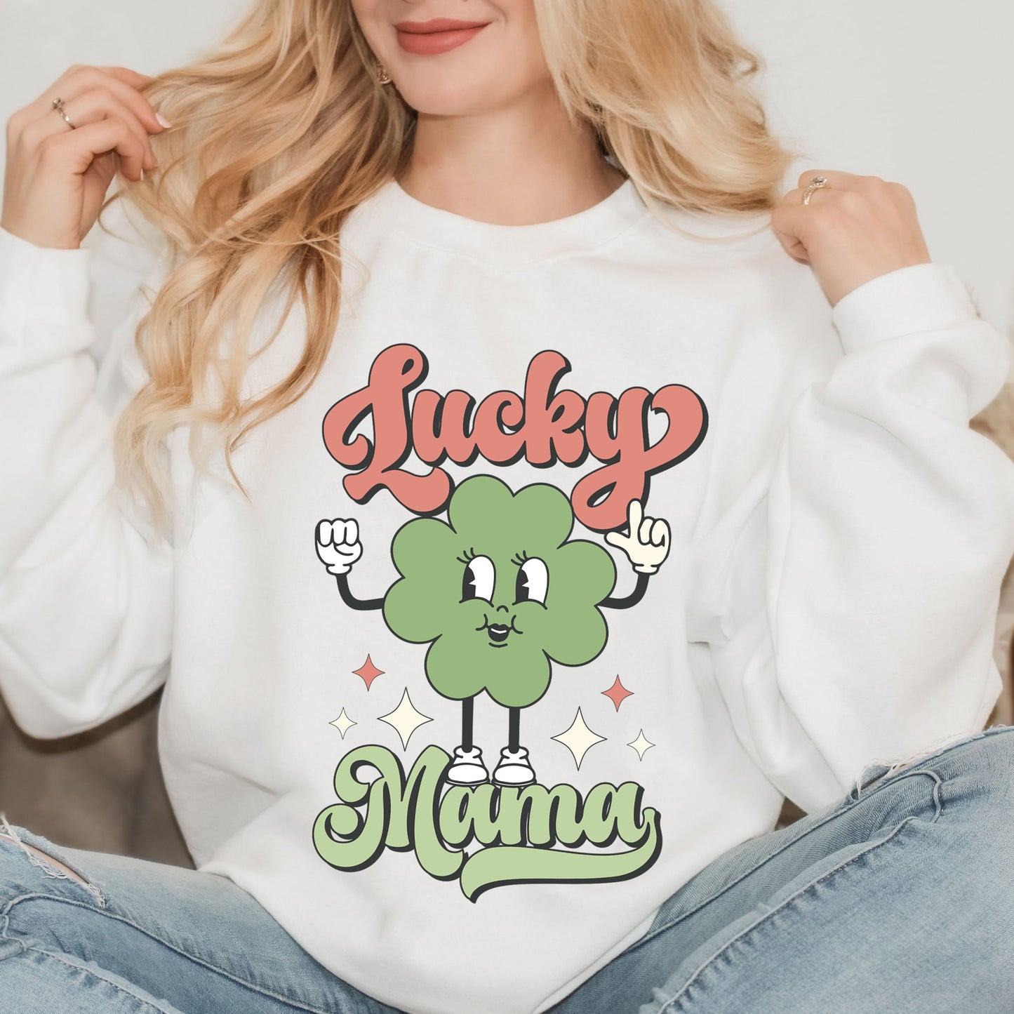 Lucky Mama Clover Script | Sweatshirt