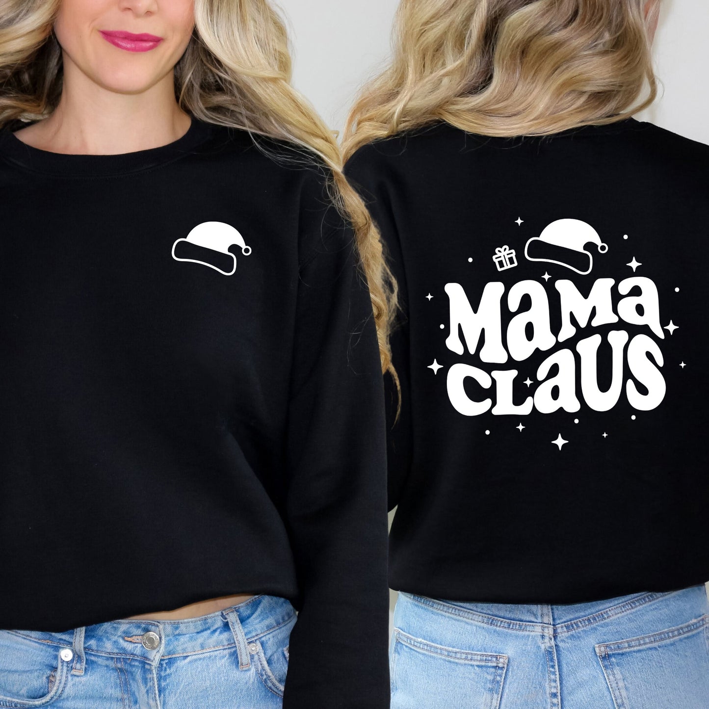 Mama Claus | Sweatshirt Front and Back Design