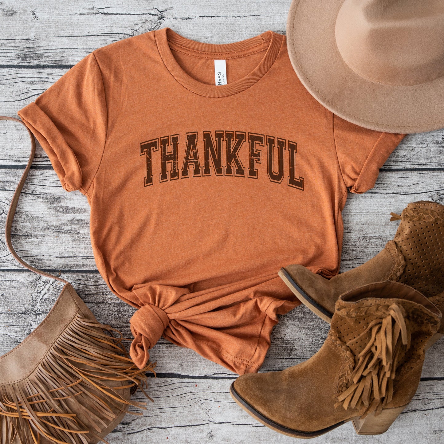 Thankful Varsity | Short Sleeve Crew Neck