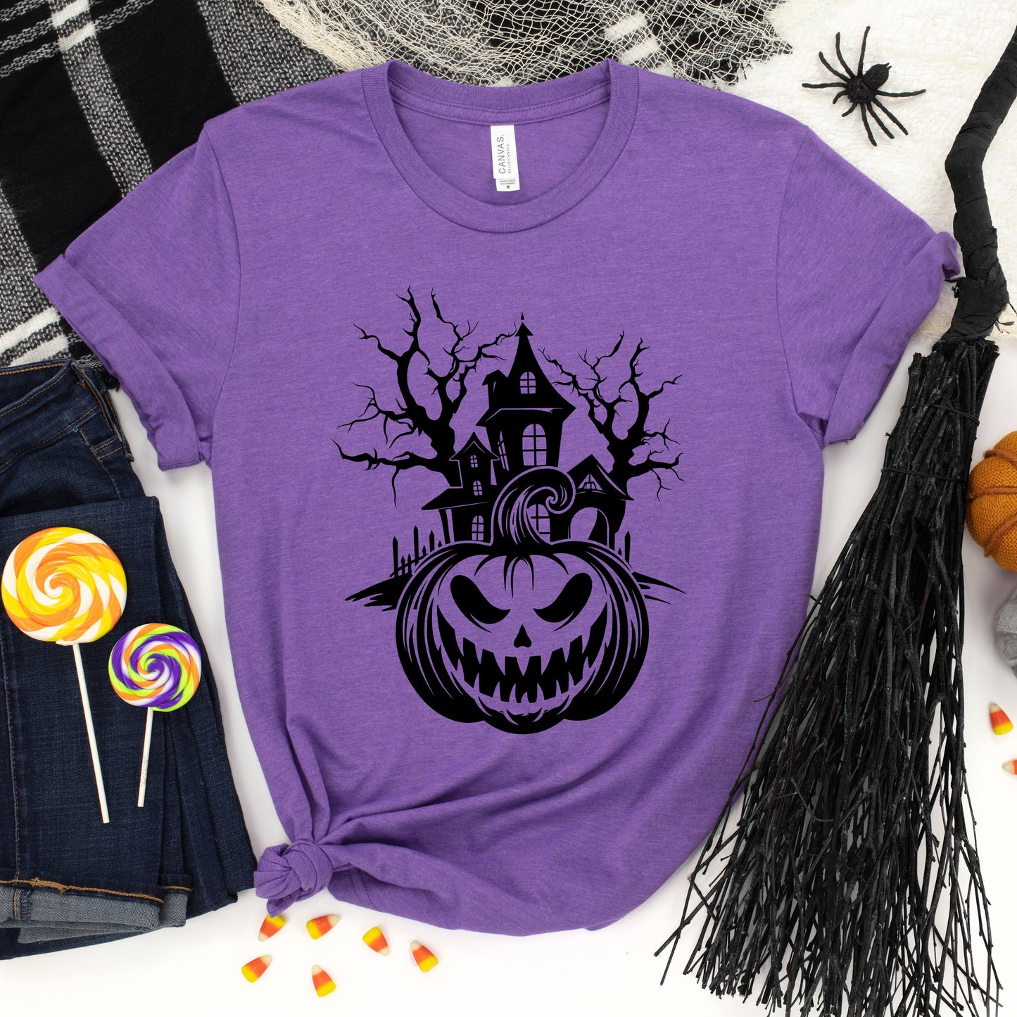 Haunted House Pumpkin | Short Sleeve Crew Neck