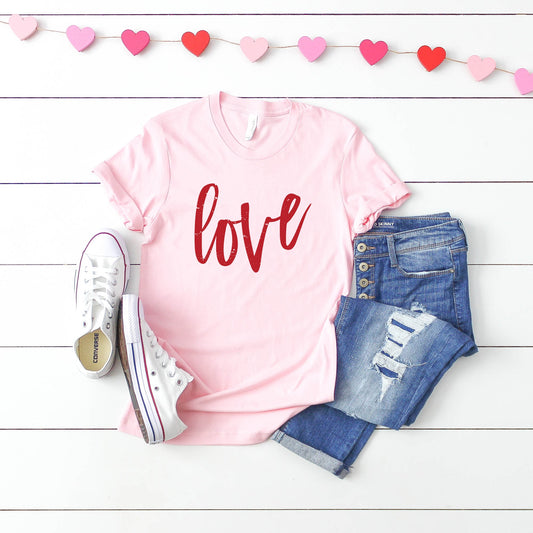 Love Cursive | Short Sleeve Graphic Tee
