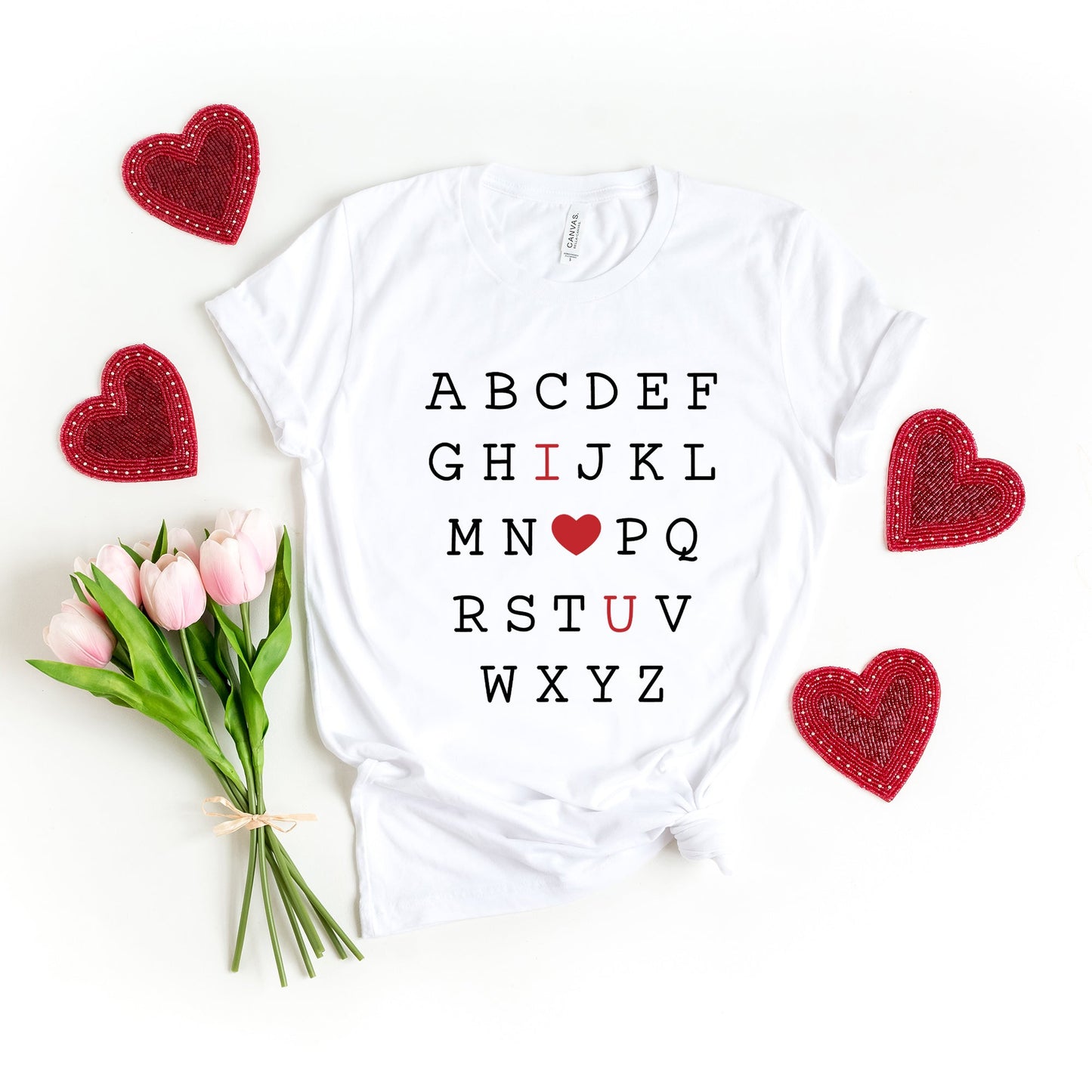 Alphabet I Love You | Short Sleeve Graphic Tee