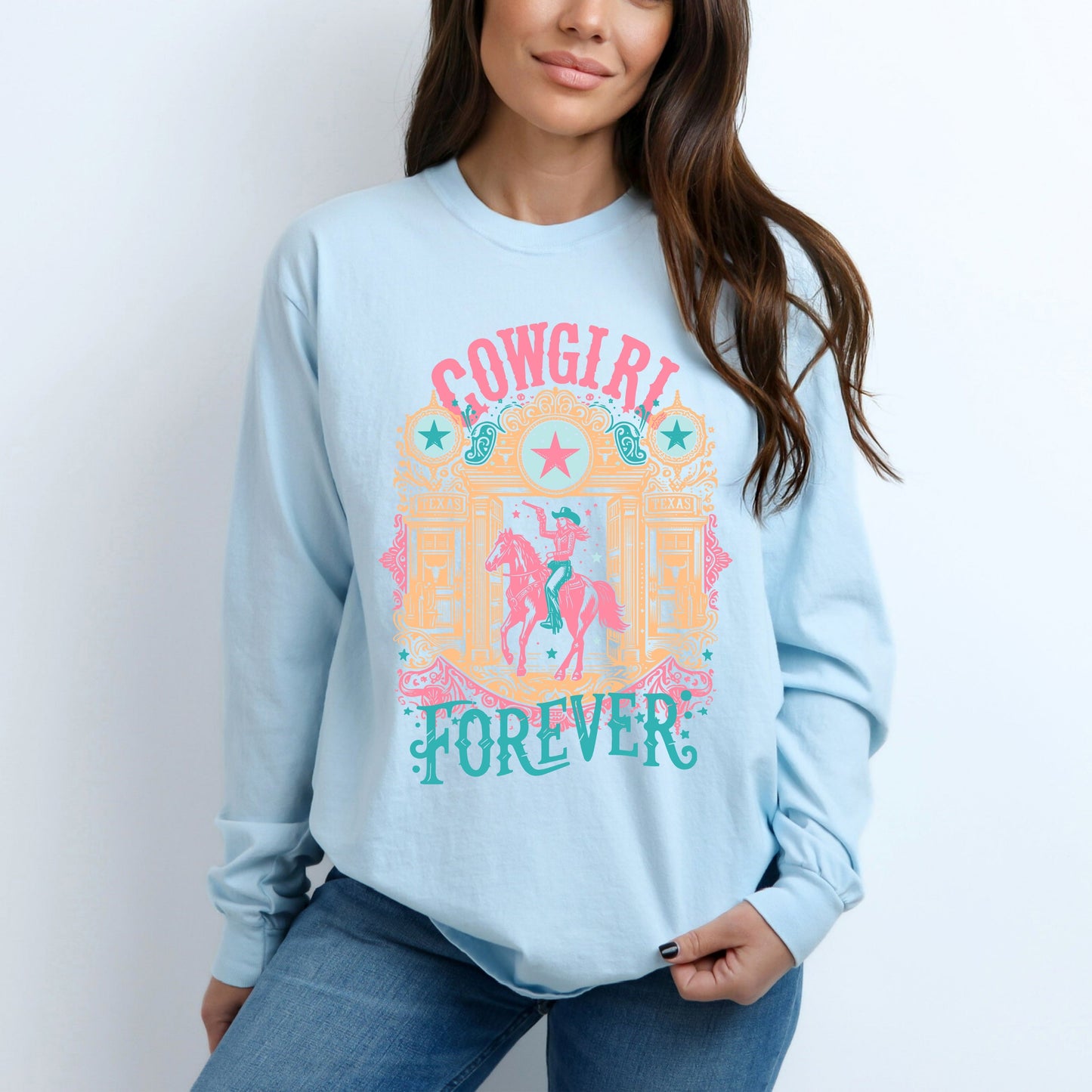 Cowgirl Forever | Garment Dyed Long Sleeve