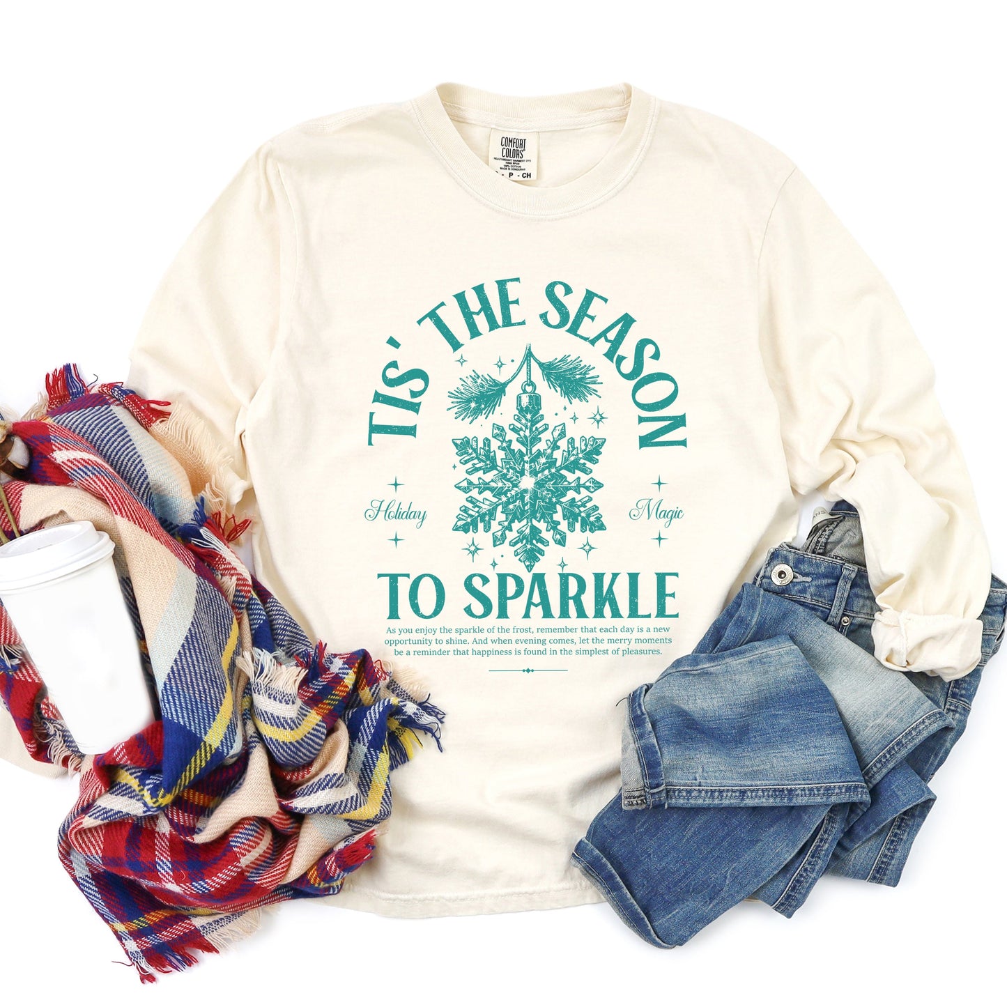 Season To Sparkle | Garment Dyed Long Sleeve