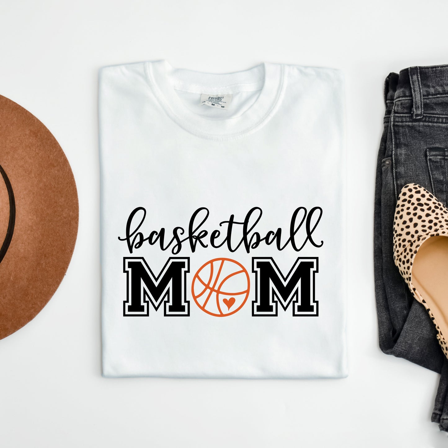 Basketball Mom With Ball | Garment Dyed Short Sleeve Tee