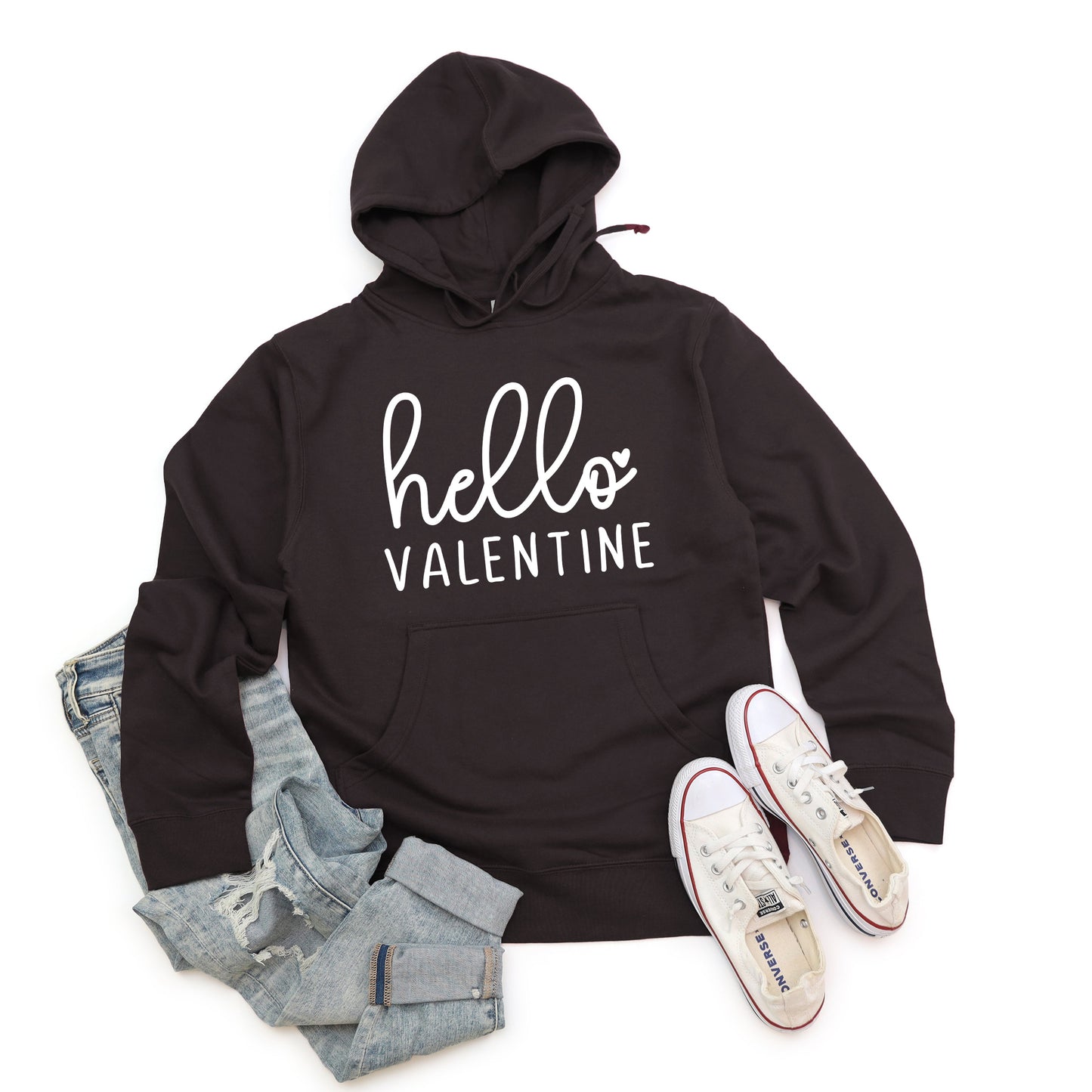 Hello Valentine Cursive | Hoodie