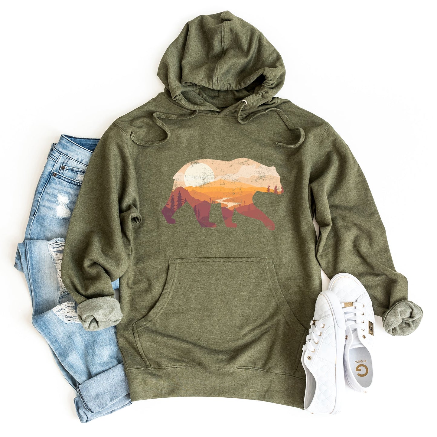 Bear Sunset Valley | Hoodie