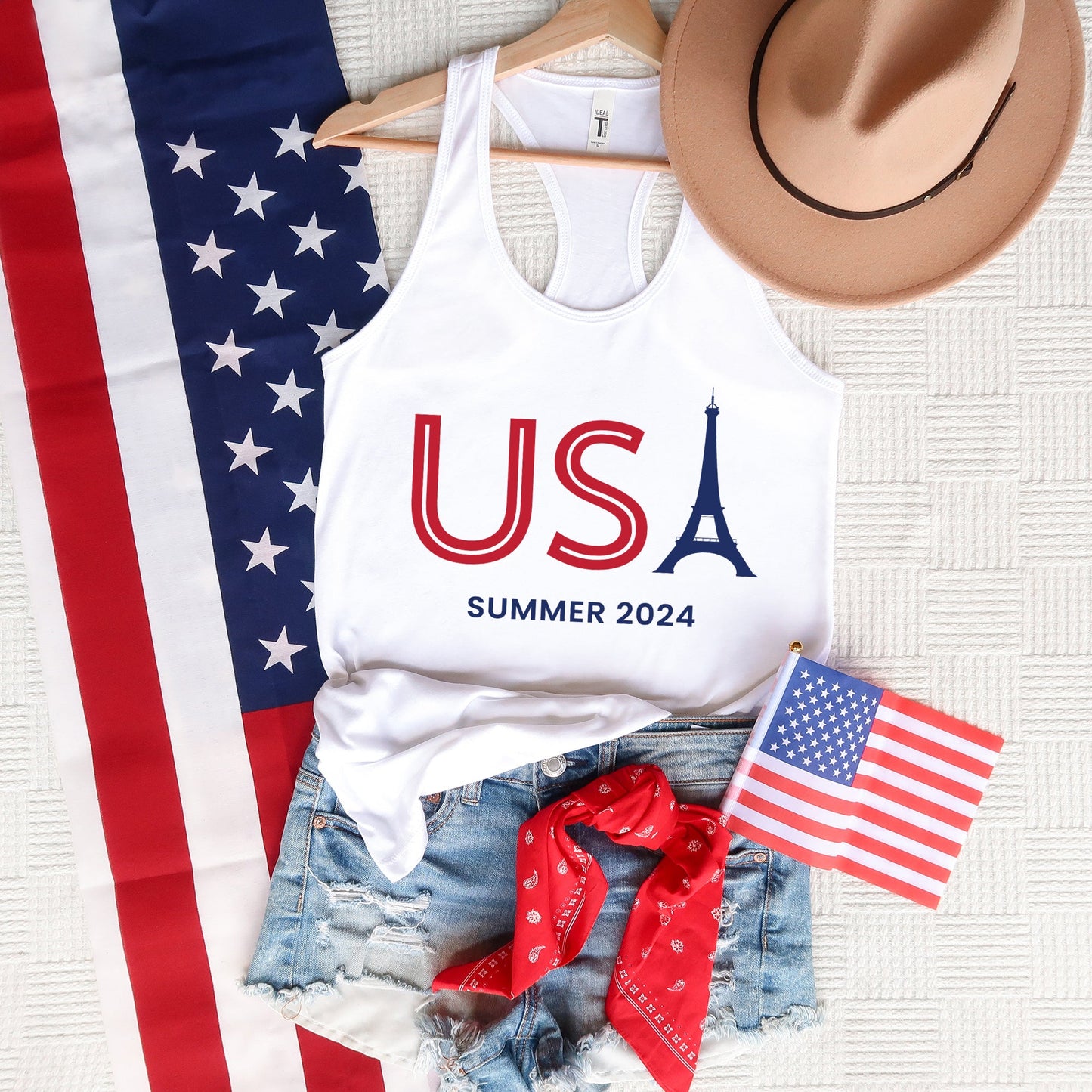 USA Eiffel Tower | Racerback Tank