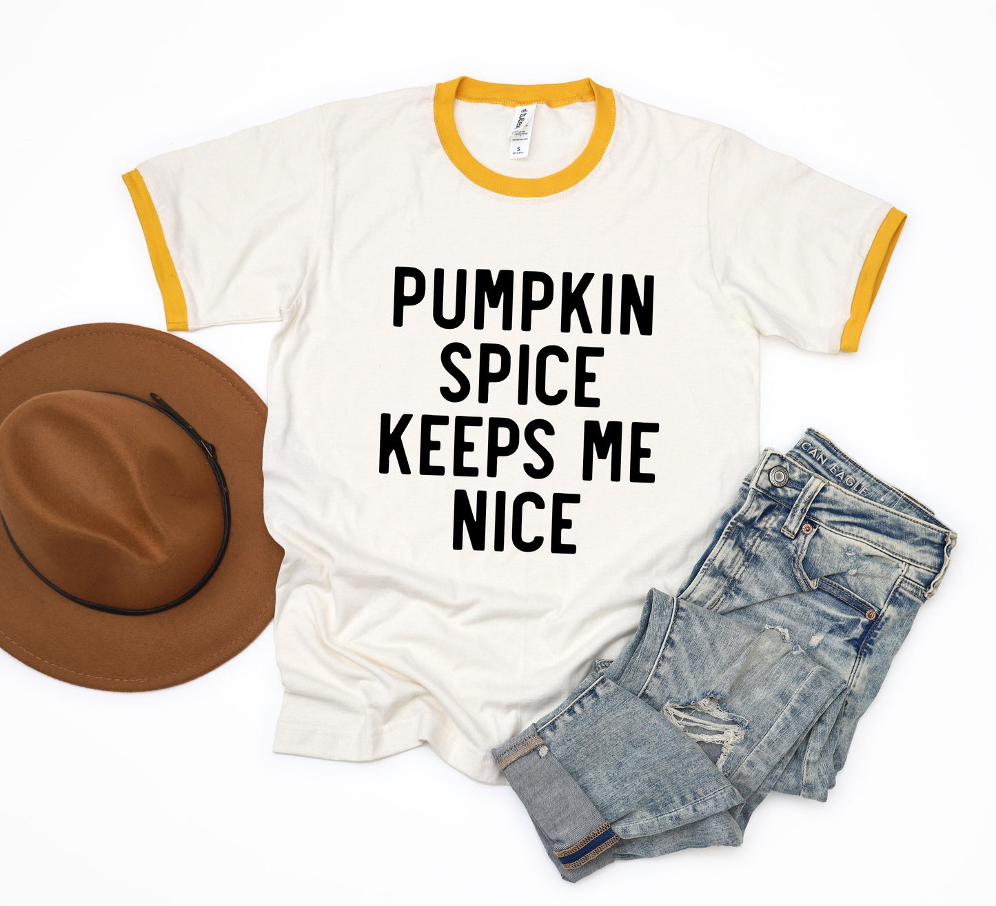 Pumpkin Spice Keeps Me Nice | Ringer Tee