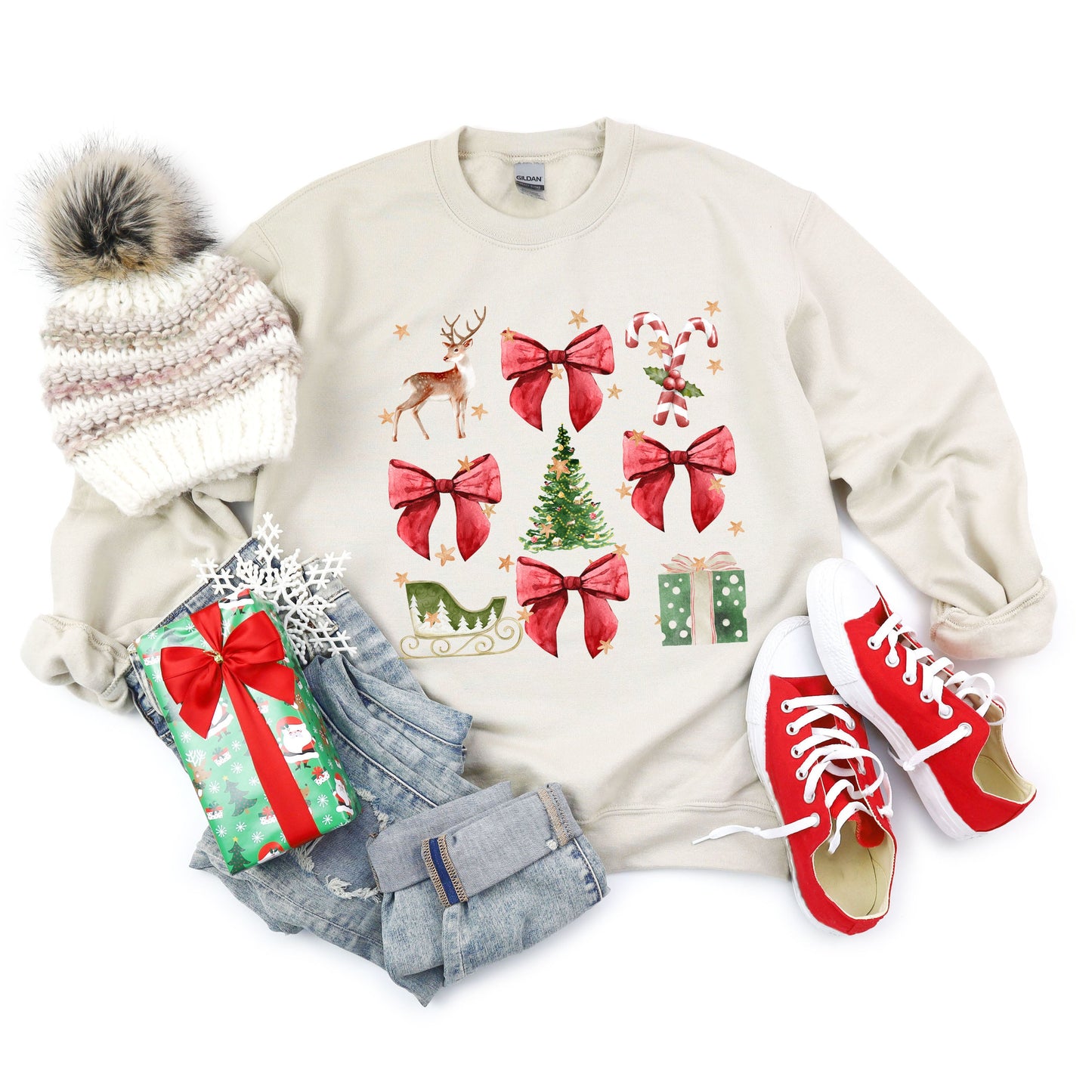 Coquette Christmas Collage | Sweatshirt