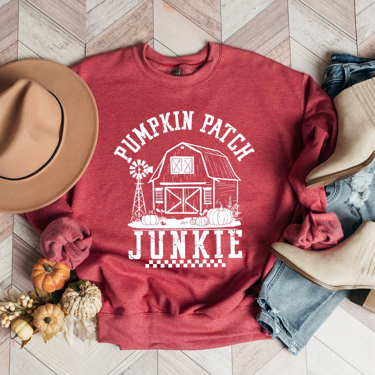 Pumpkin Patch Junkie Barn | Sweatshirt