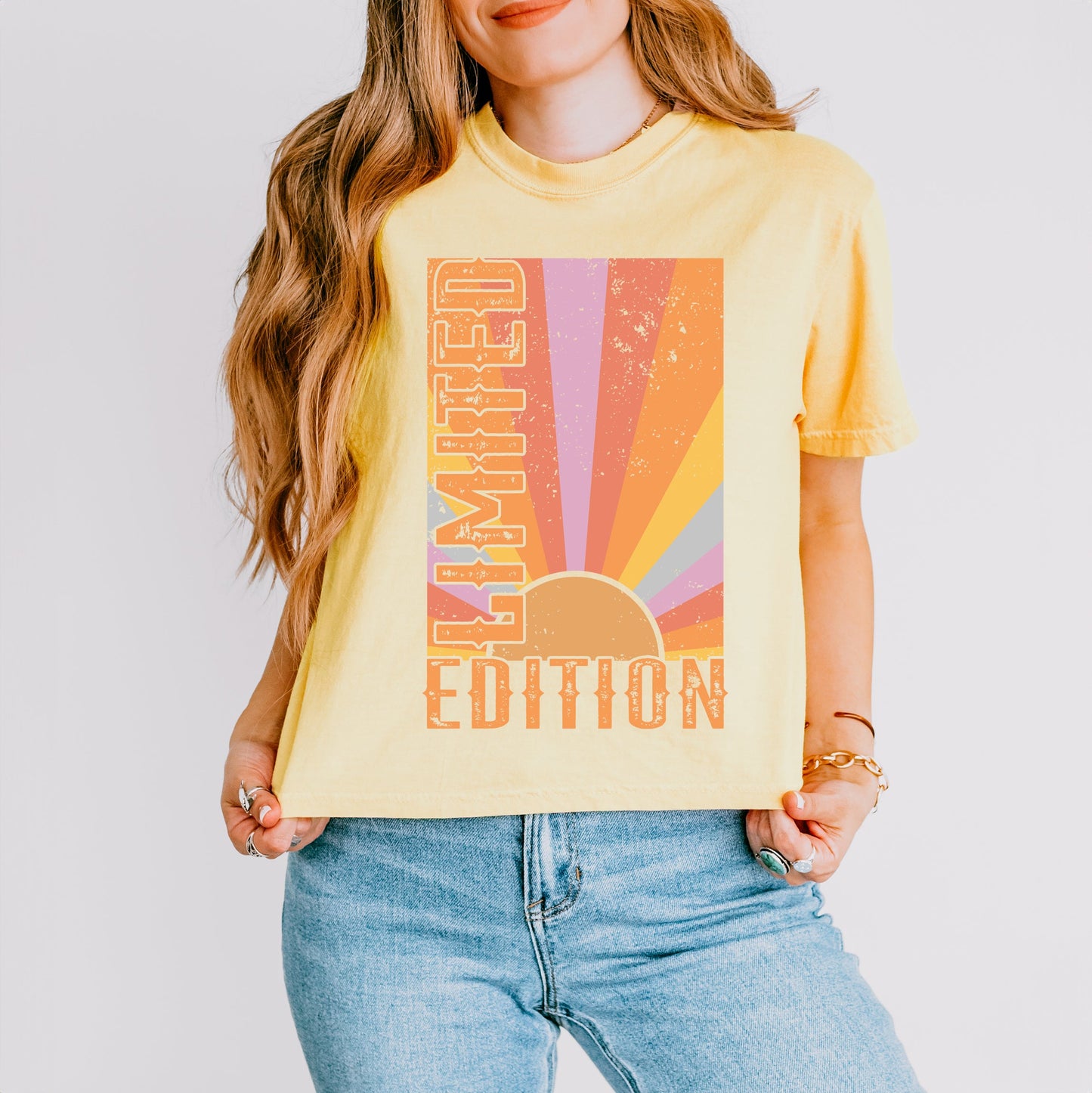 Limited Edition Sun  | Relaxed Fit Cropped Tee