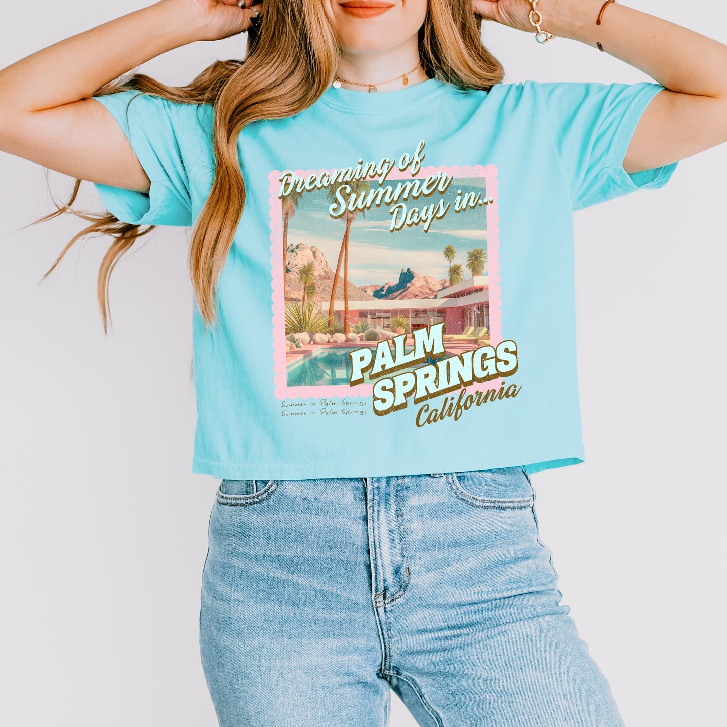 Dreaming Of Palm Springs | Relaxed Fit Cropped Tee