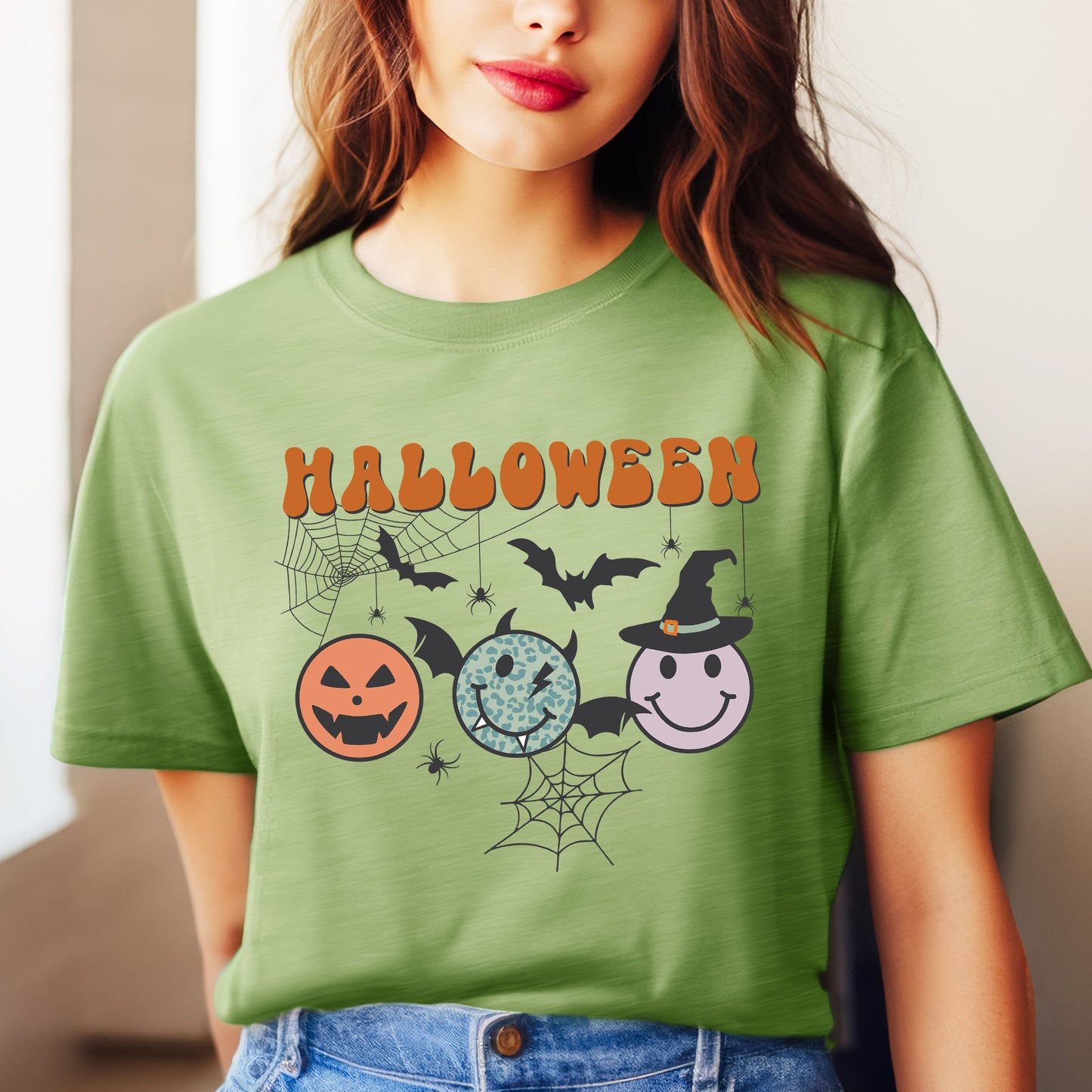 Halloween Smiley Faces | Short Sleeve Graphic Tee