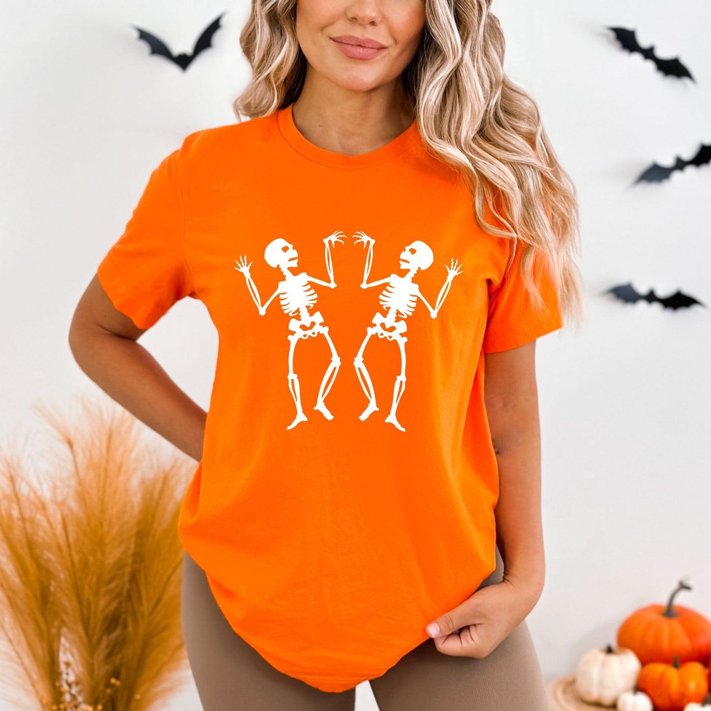 Two Dancing Skeletons | Short Sleeve Crew Neck