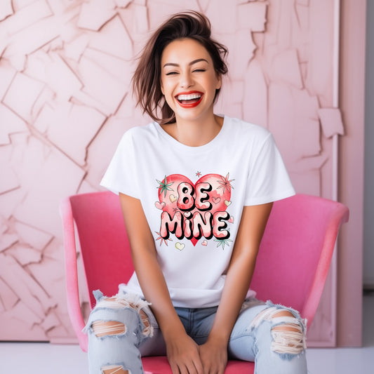 Be Mine Pink Heart | Short Sleeve Graphic Tee