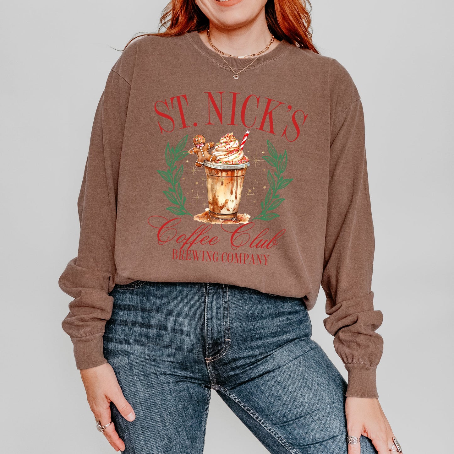 St. Nick's Coffee Club | Garment Dyed Long Sleeve