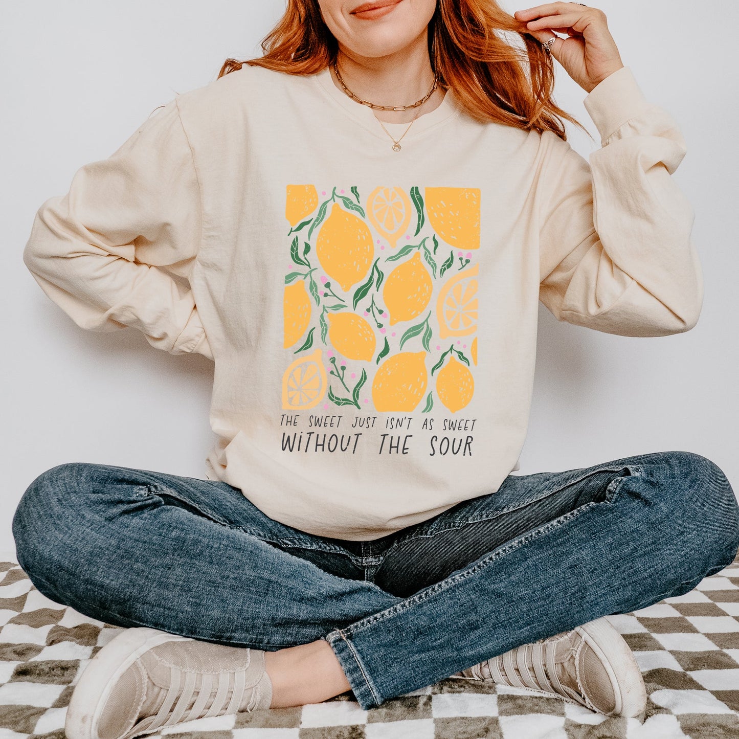 Boho Lemon Sweet Without Sour | Garment Dyed Long Sleeve