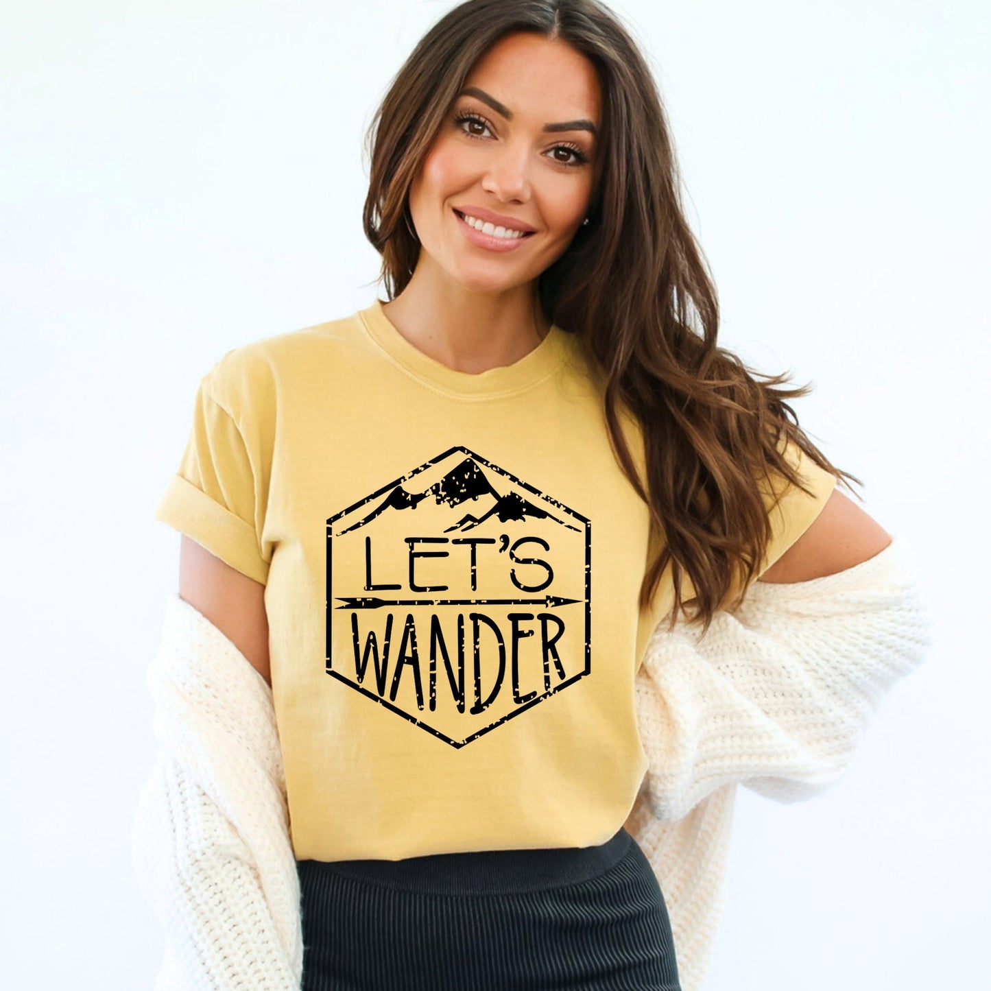 Let's Wander | Garment Dyed Short Sleeve Tee