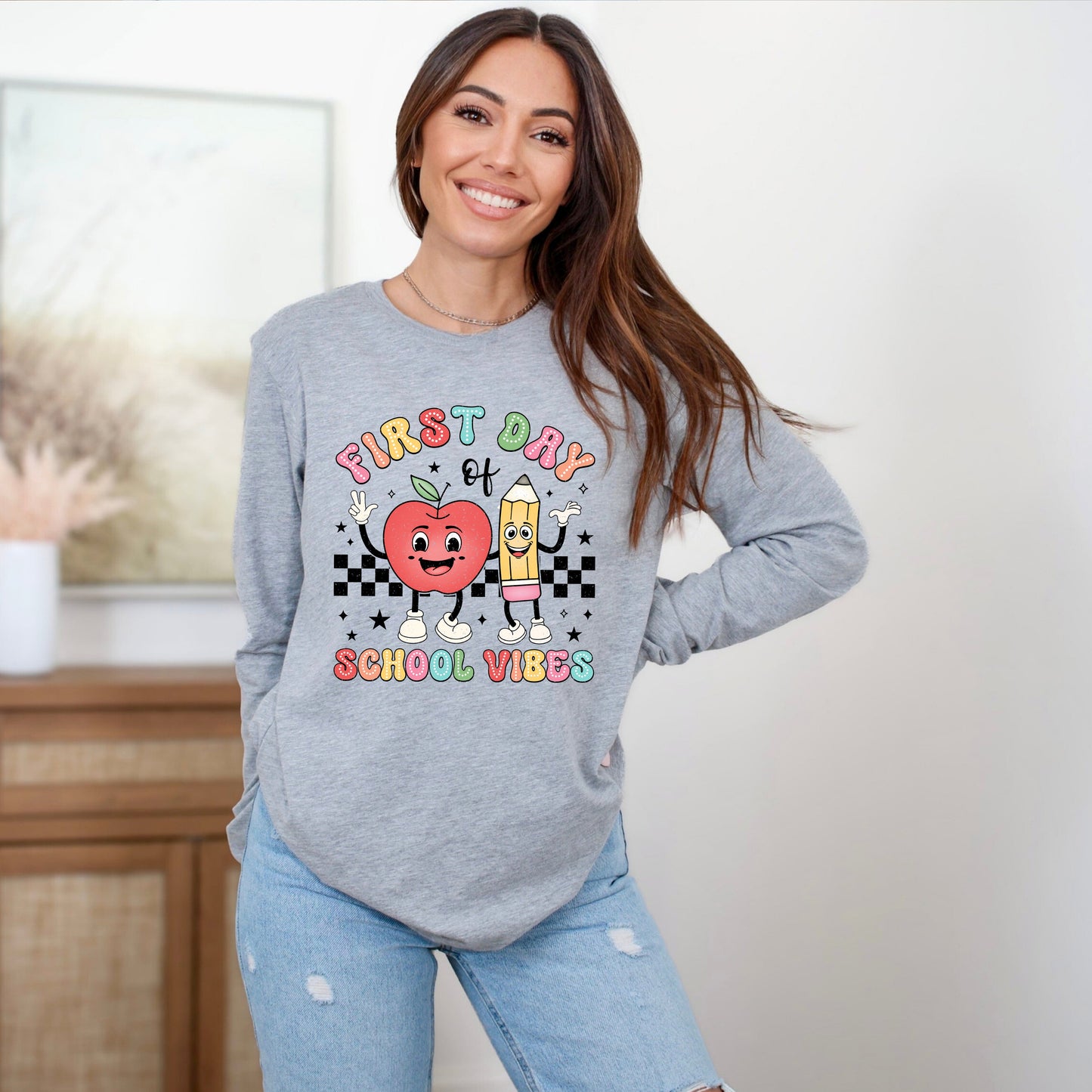 First Day School Vibes | Long Sleeve Crew Neck