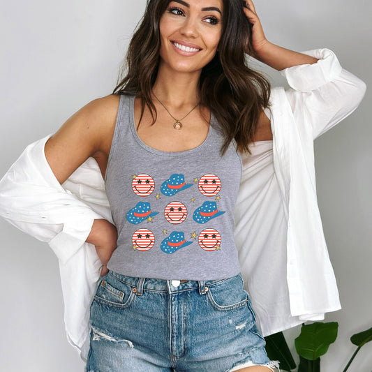 Cowgirl Smiley | Racerback Tank