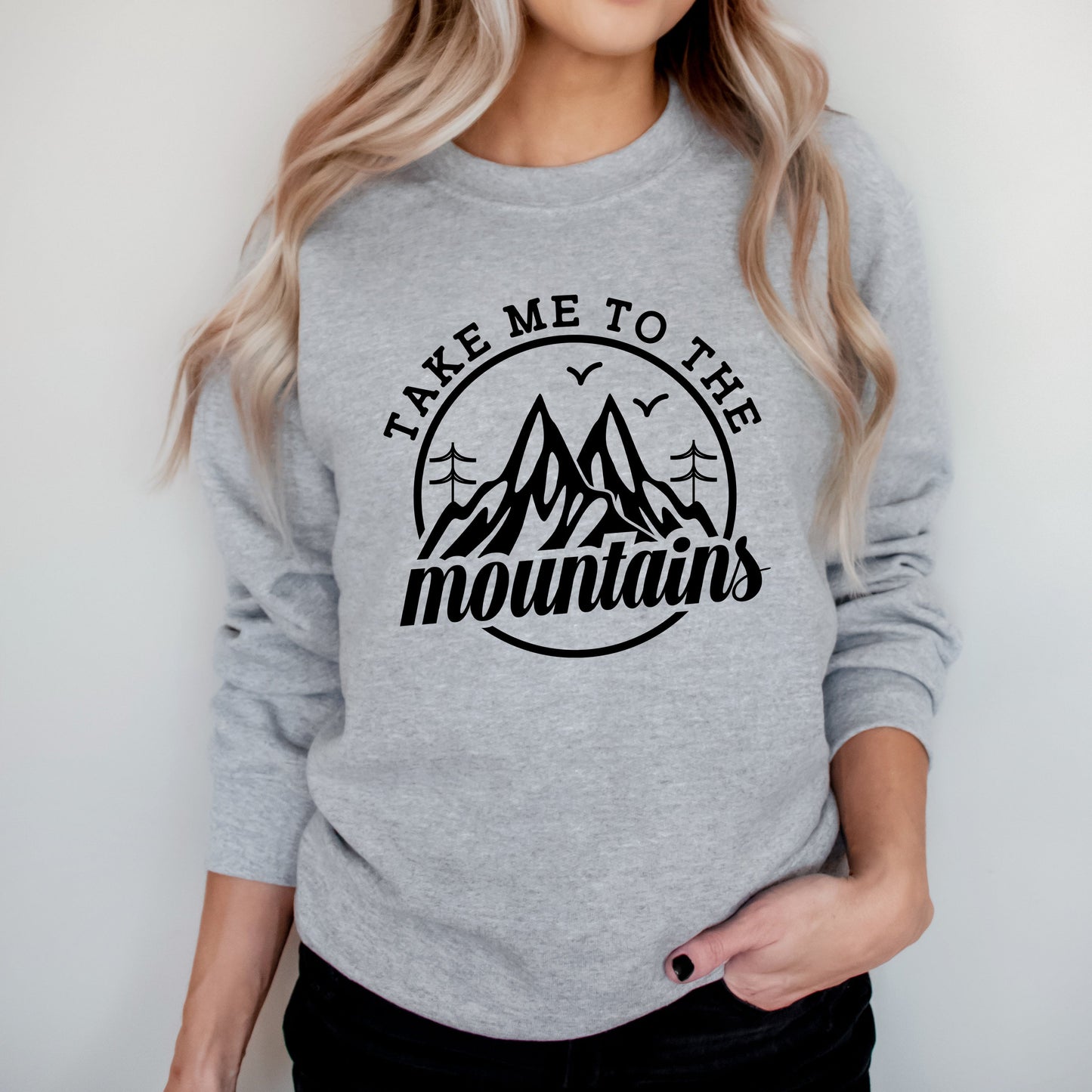 Take Me To The Mountains Circle | Sweatshirt