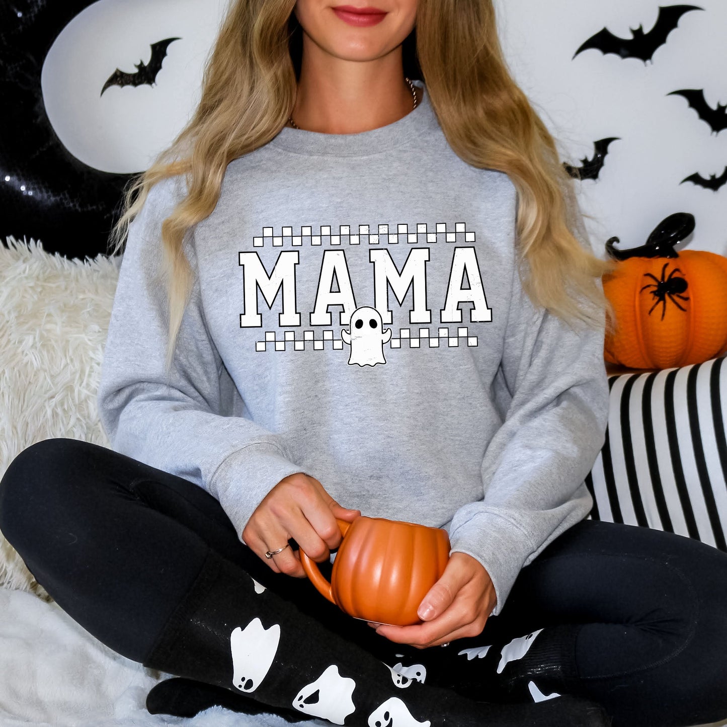 Mama Ghost Checkered | Sweatshirt