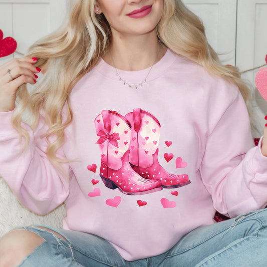 Coquette Valentine Boots | Sweatshirt