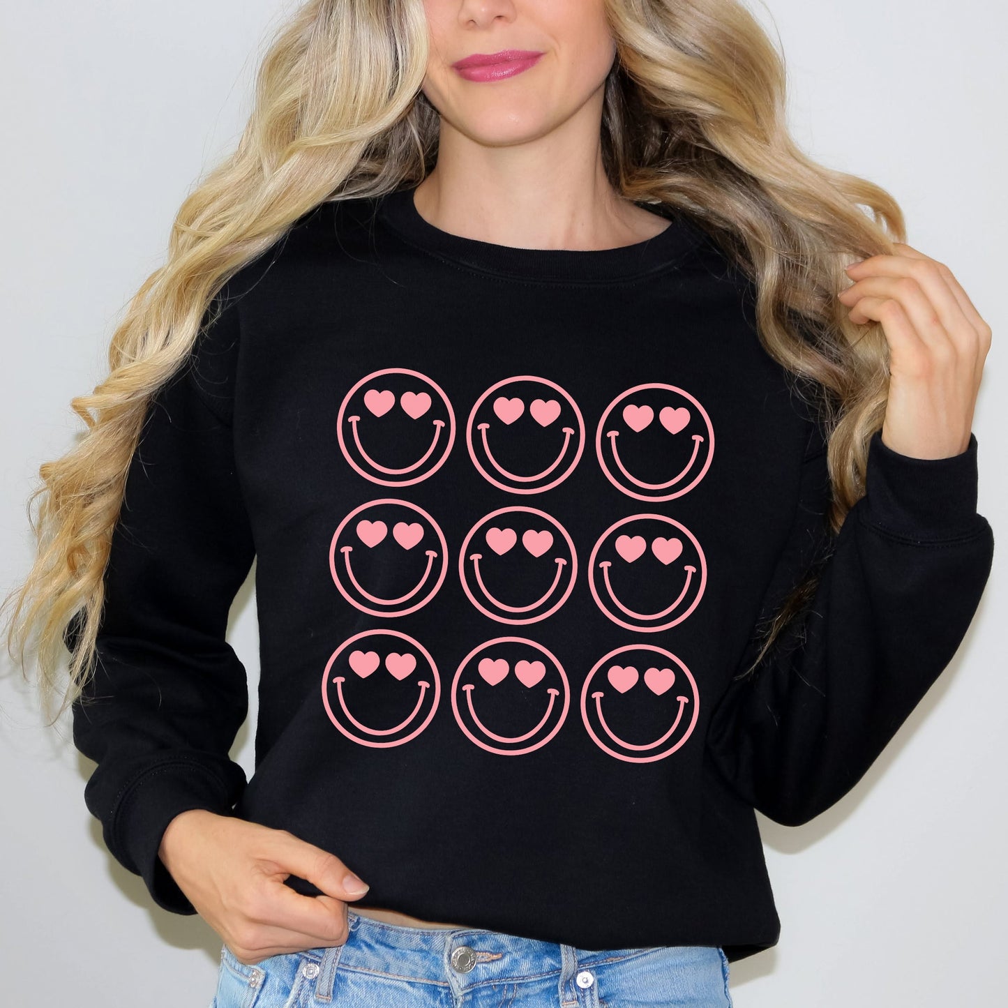 Love Smiley Grid | Sweatshirt