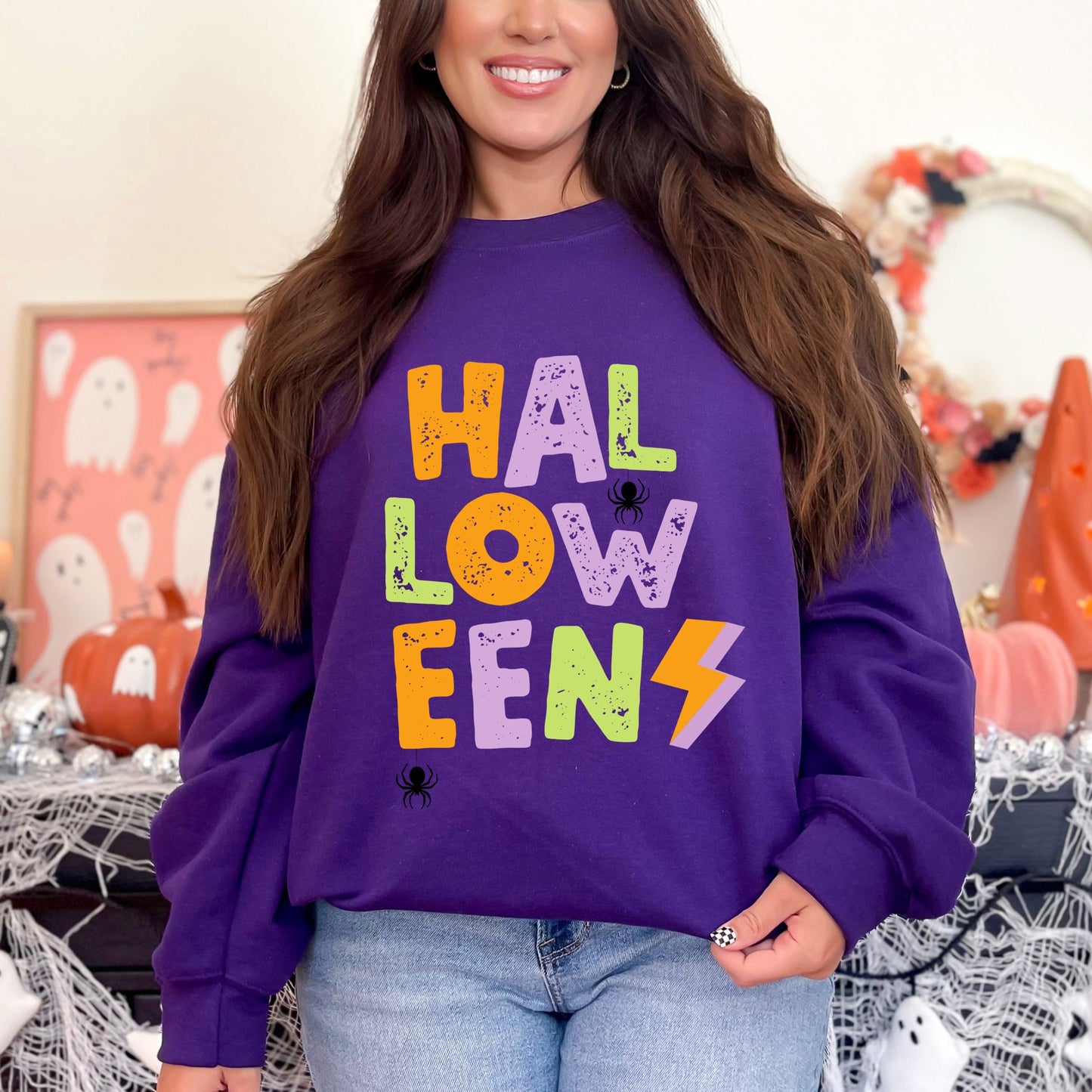 Halloween Lightning Bolt Colorful | Sweatshirt