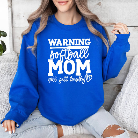 Warning Softball Mom | Sweatshirt
