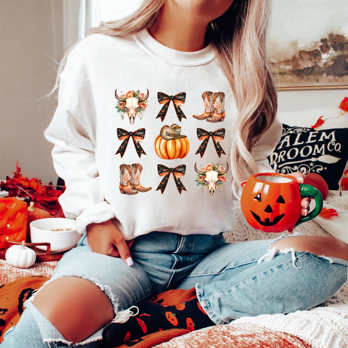 Coquette Western Halloween Chart | Sweatshirt