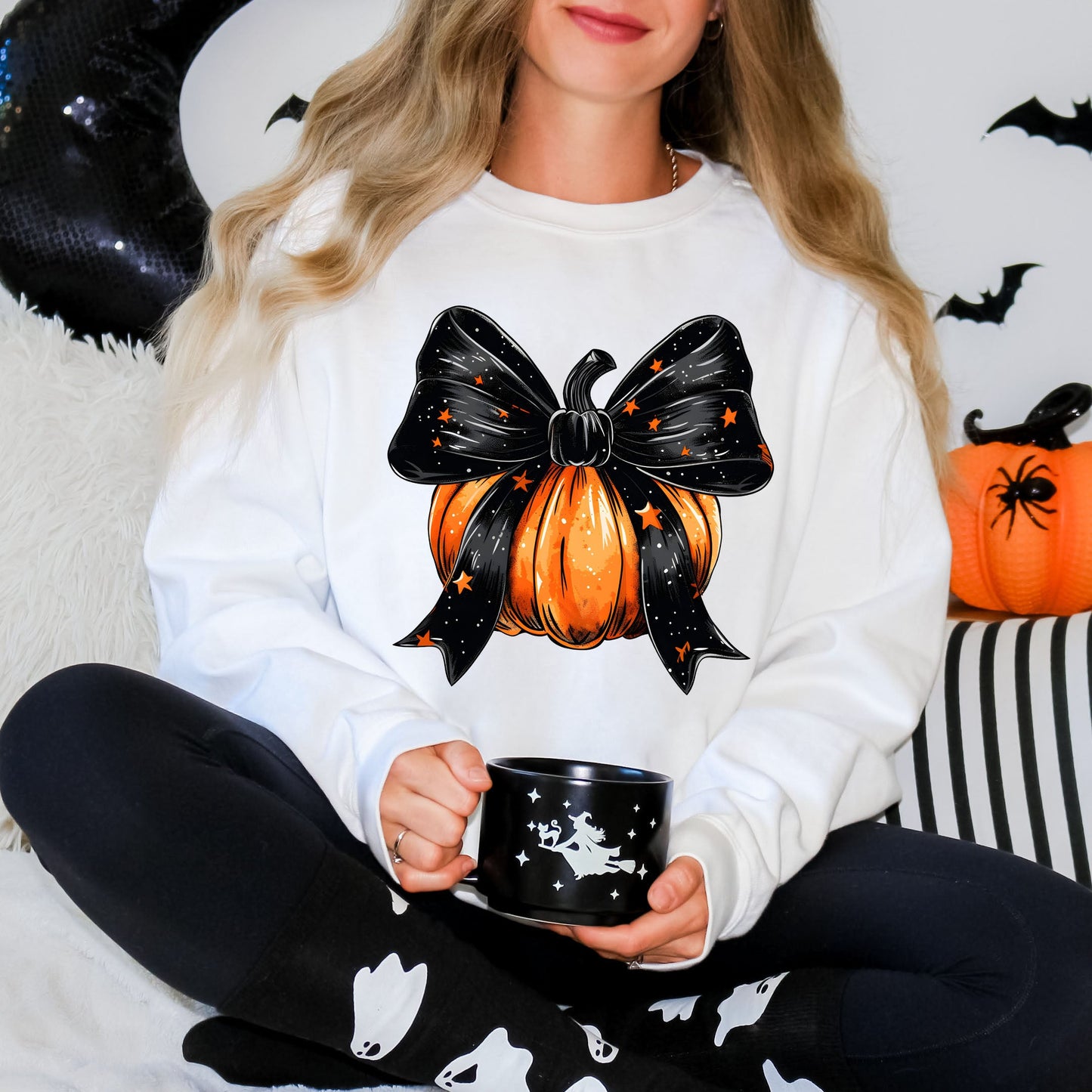 Coquette Halloween Pumpkin | Sweatshirt