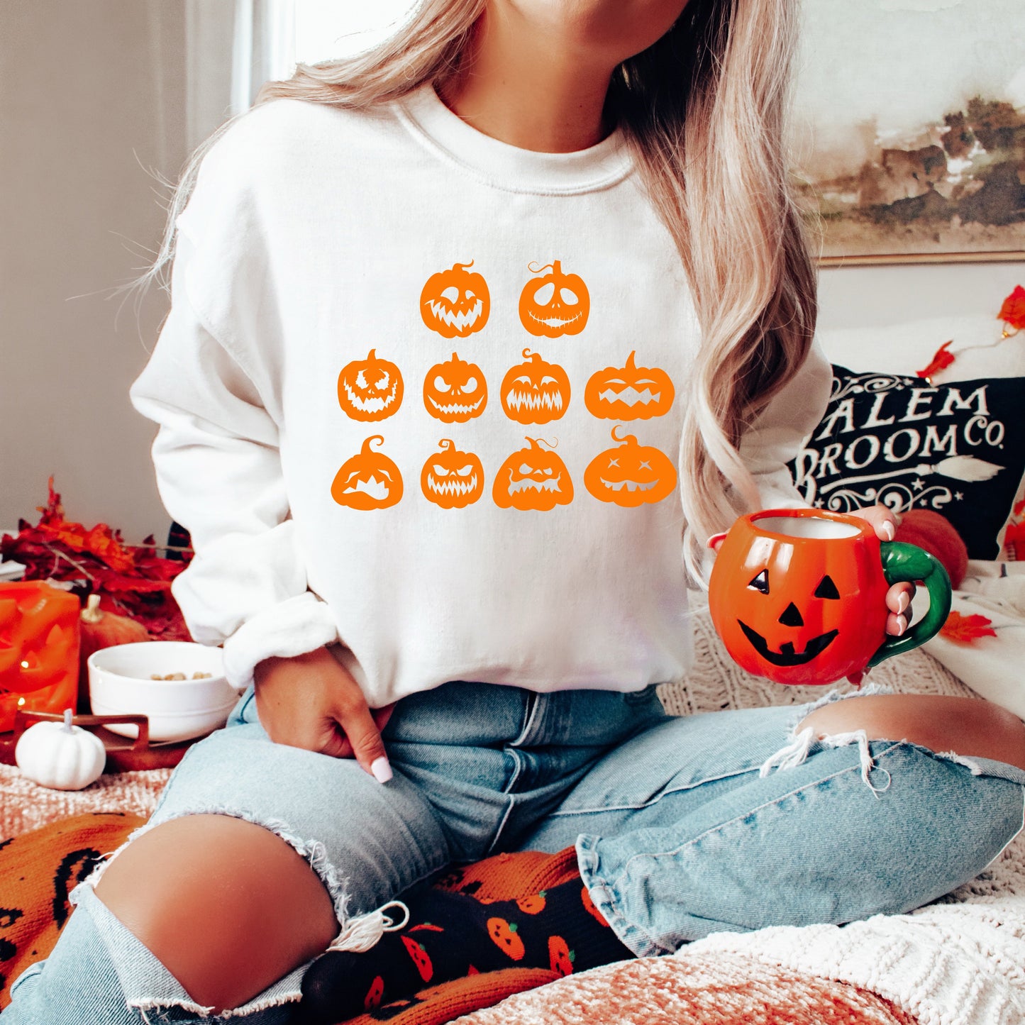 Halloween Pumpkin Faces | Sweatshirt