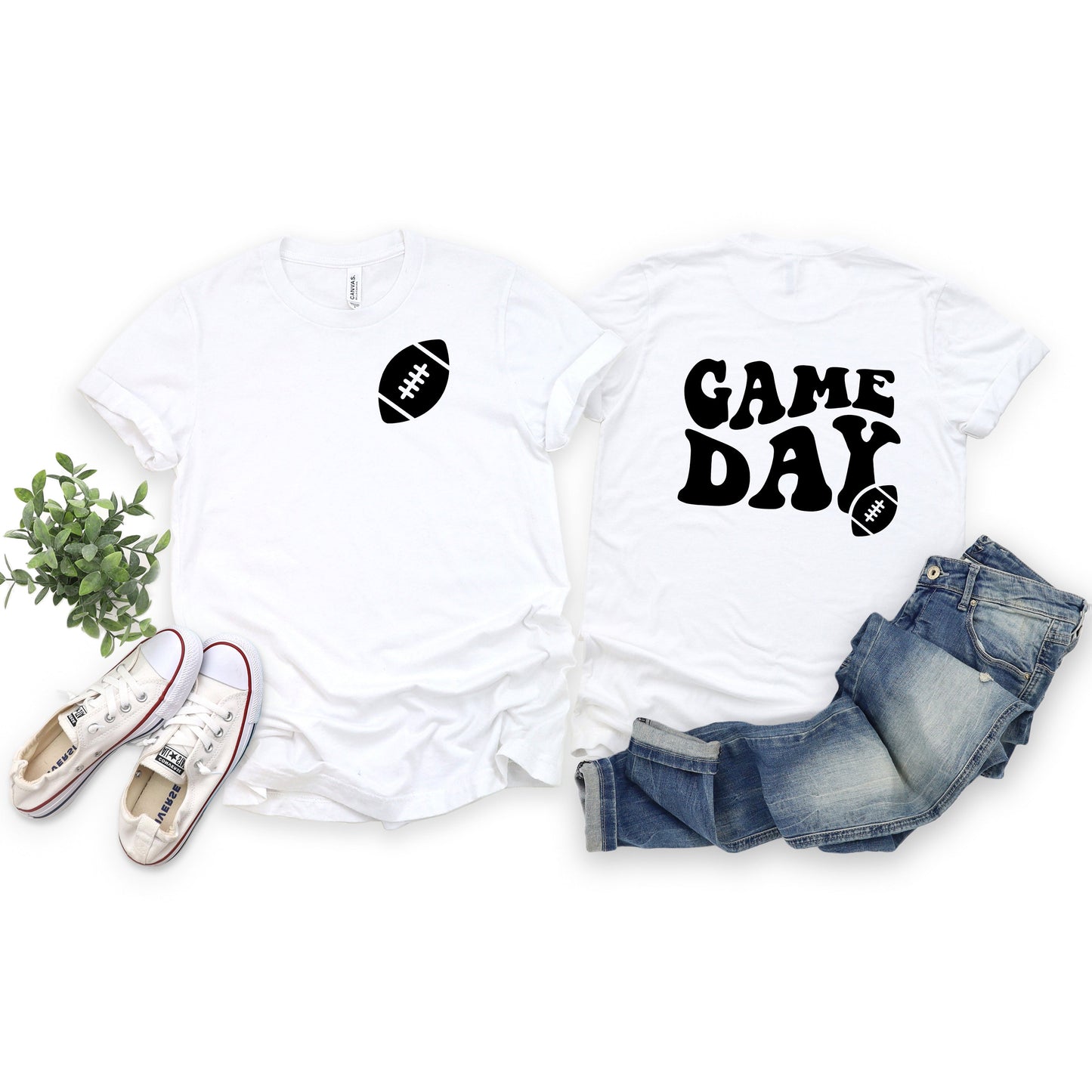 Game Day Football | Front & Back Short Sleeve Graphic Tee