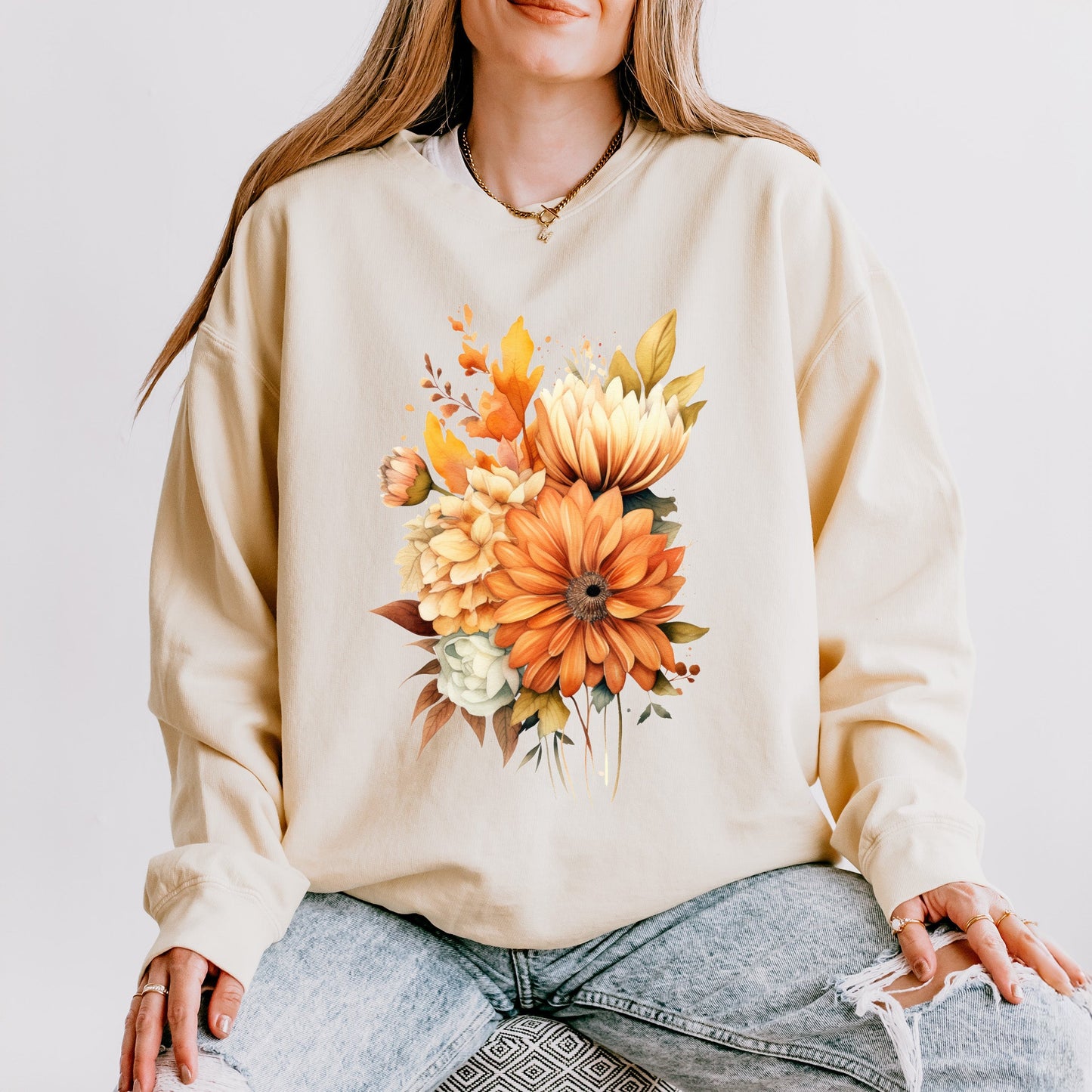 Fall Watercolor | Lightweight Garment Dyed Sweatshirt