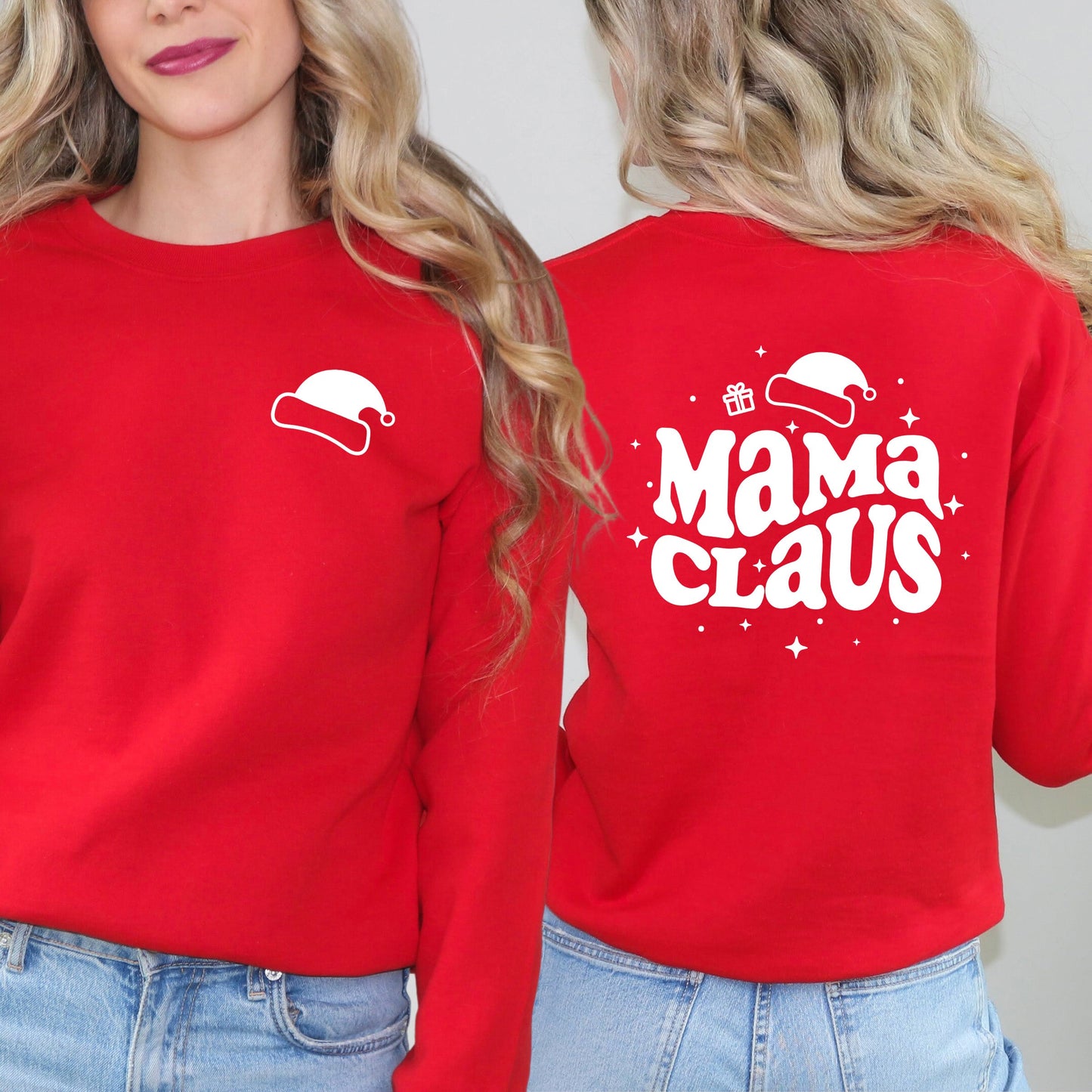 Mama Claus | Sweatshirt Front and Back Design