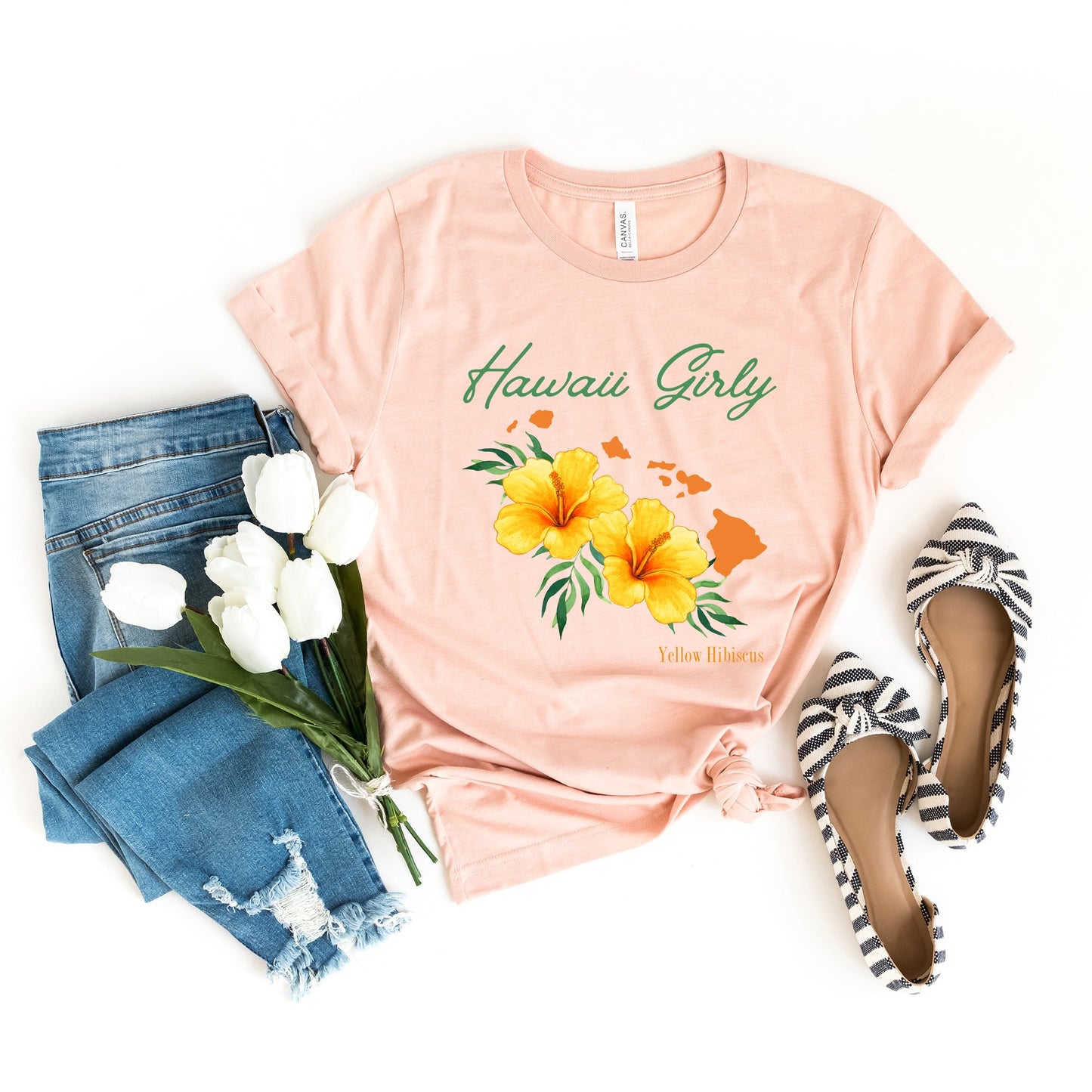 Hawaii Girly Flower | Short Sleeve Graphic Tee