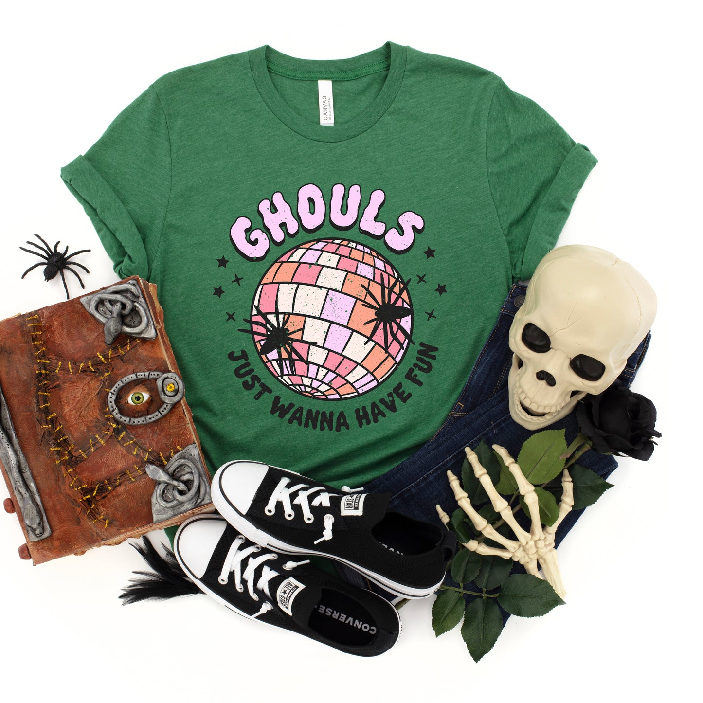 Ghouls Disco Ball | Short Sleeve Crew Neck