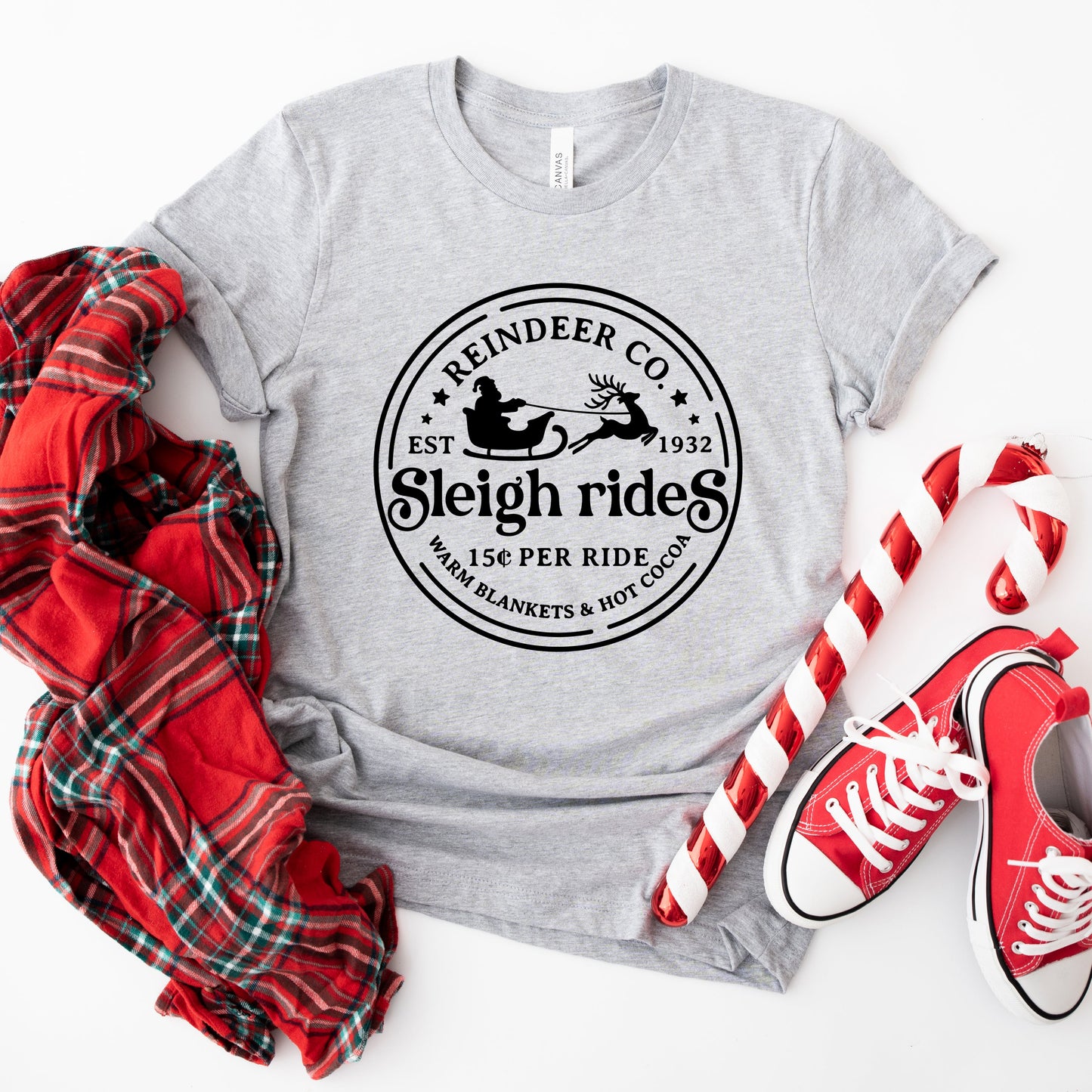 Reindeer Co. Sleigh Rides | Short Sleeve Crew Neck