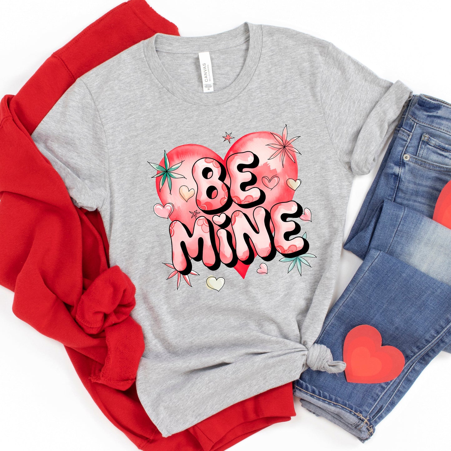 Be Mine Pink Heart | Short Sleeve Graphic Tee