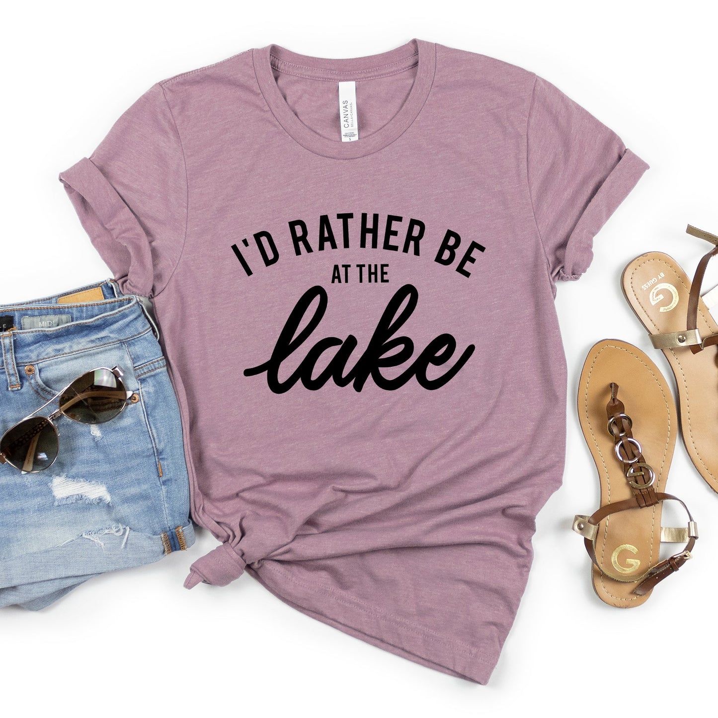 I'd Rather Be At The Lake | Short Sleeve Graphic Tee