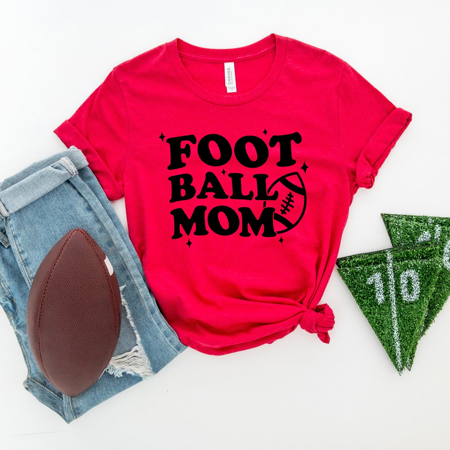 Football Mom Stars | Short Sleeve Graphic Tee