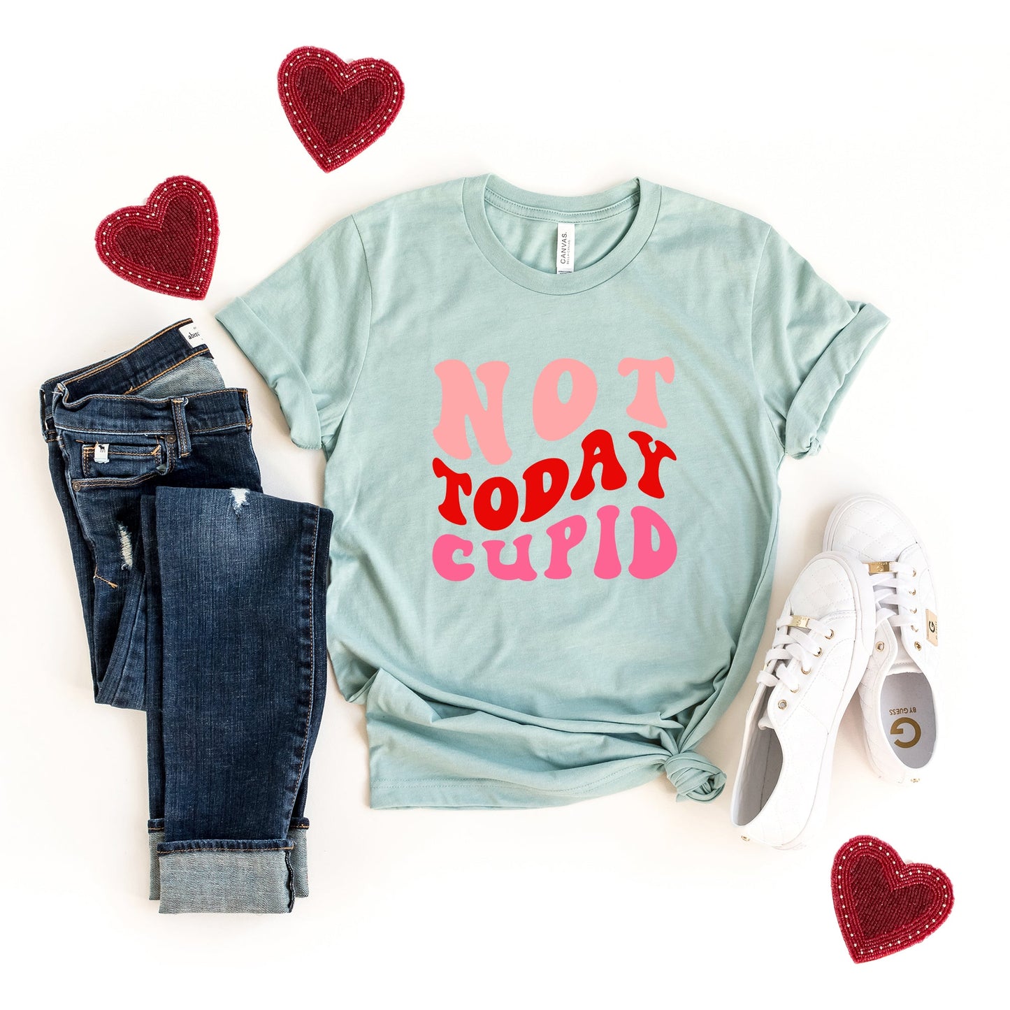 Not Today Cupid Retro | Short Sleeve Graphic Tee