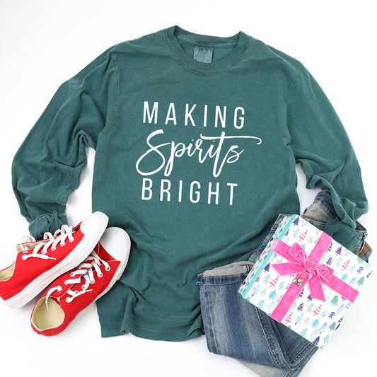 Making Spirits Bright | Garment Dyed Long Sleeve