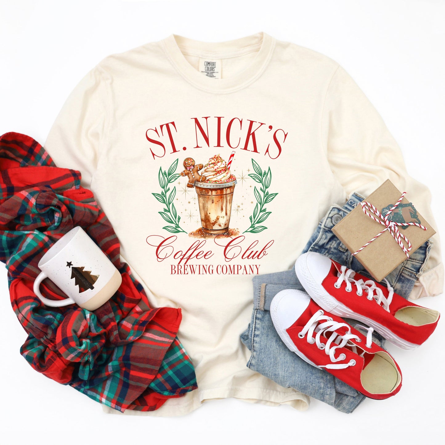 St. Nick's Coffee Club | Garment Dyed Long Sleeve