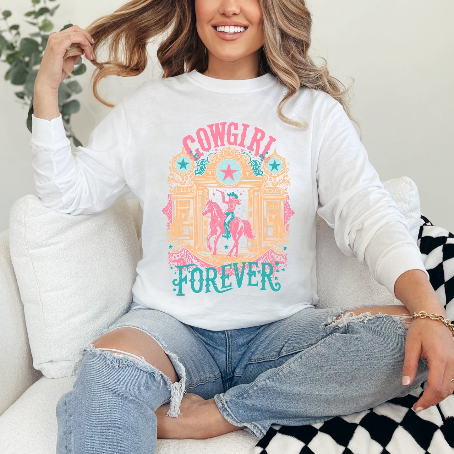 Cowgirl Forever | Garment Dyed Long Sleeve