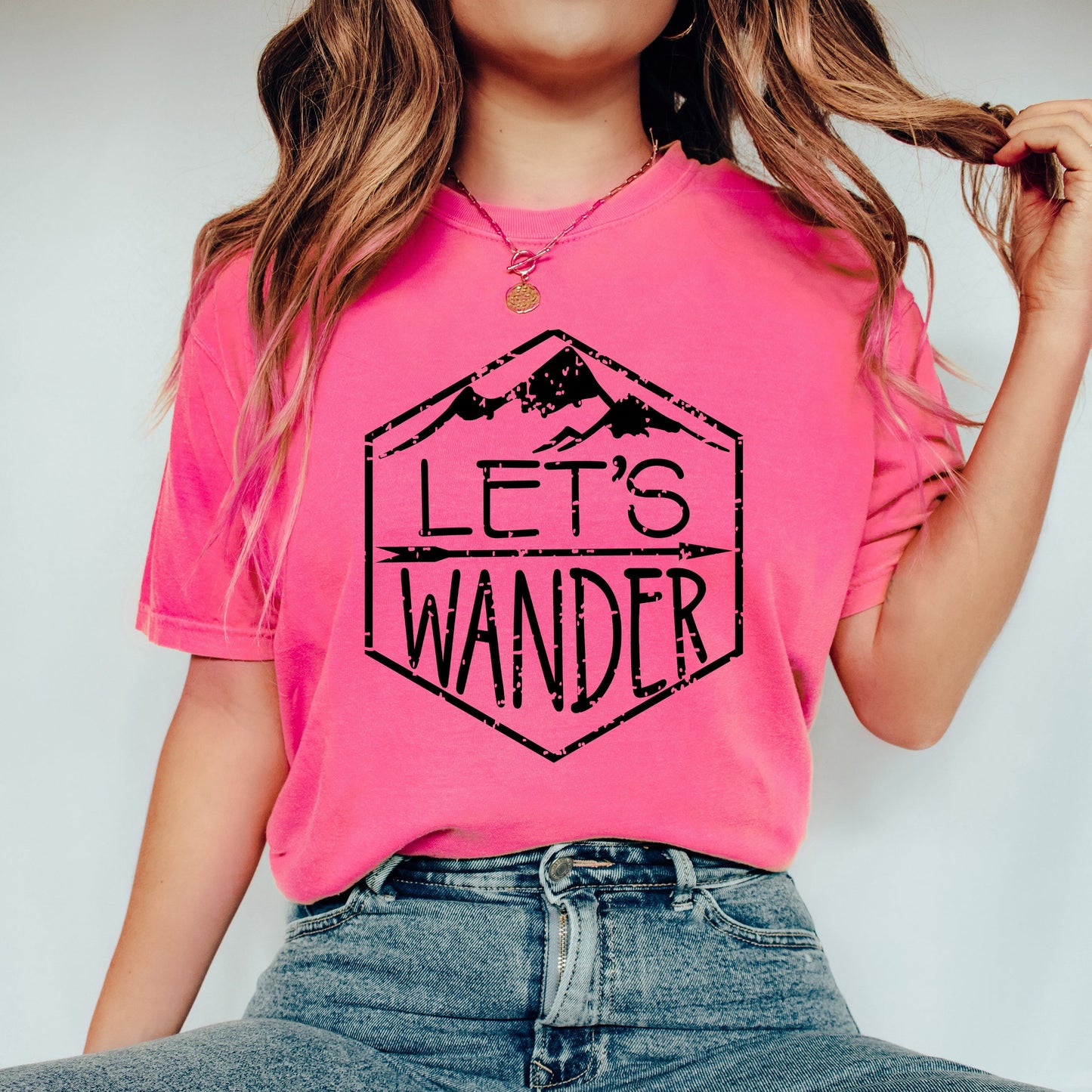 Let's Wander | Garment Dyed Short Sleeve Tee