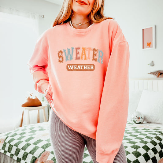 Varsity Sweater Weather | Lightweight Garment Dyed Sweatshirt