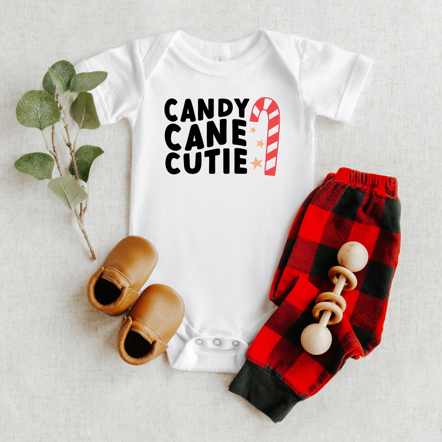 Candy Cane Cutie | Baby Graphic Short Sleeve Onesie